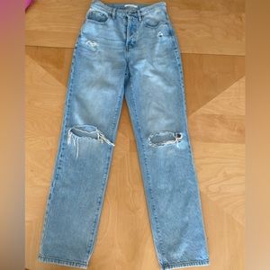 PAC Sun Dad Jeans distressed denim